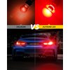AUTOONE 3156 3157 LED Strobe Brake Light Bulbs, Super Bright Tail light 3056 3057 4157 3047 4057 3457 Halogen Replacement Bulb Brilliant Red, Pack of 2