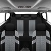VarCozy Car Seat Covers Full Set, Front & Split Rear Bench for Car, Universal Cloth SUV, Sedan, Van, Automotive Interior Covers, Airbag Compatible, Black&Grey (VC-01-B1)