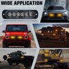 DIBMS LED Strobe Warning Lights, 8x Amber Yellow LED Strobe Warning Emergency Flashing Light Caution Construction Hazard Light Bar For Car Truck Van Off Road Vehicle ATV SUV Surface Mount