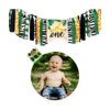 Baby 1st Birthday Decorations Wild one High Chair Banner Boy First Birthday Crown Glitter Cake Topper for Jungle Animal Birthday Supplies