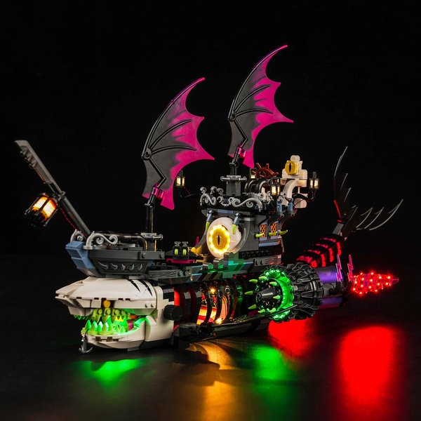 BrickBling LED Light Kit Compatible with Lego DREAMZzz Nightmare Shark Ship, Creative Light Compatible with Lego 71469-No Model Included