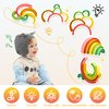 MCGMITT Rainbow Stacker Toy, Silicone Rainbow Stacking Toy, Rainbow Building Blocks, Kids and Toddler Stacking Toy, Rainbow Decor Toys, Helps Kids Develop Hand-Eye Coordination, 5 Layers