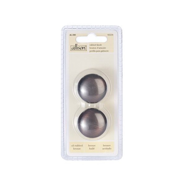 Bulldog 1791501 Oil Rubbed Bronze Allison Cabinet Knobs 2 Pack