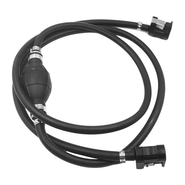 Bittwee 3/8" 6.56FT Car Fuel Line Assembly Kit, Auto Steel Fuel Line Hose Clamps Primer Bulb, Compatible with Marine Outboard RVs Tractors Caravans Boats Motors Vehicles and More
