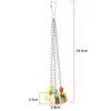 eMagTech 3PCS Parrot Alloy Bell Toys Bird Interactive Chain Metal Bell Toy for Cockatiels Conures and Lovebirds Hanging Bell Bird Activity Stand 23.5cm