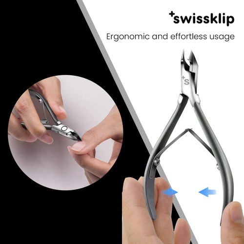 Swissklip Cuticle Trimmer I Best Cuticle Remover I Cuticle Nippers, Cuticle Cutter, Cuticle Scissors I Nail Nipper used along with Cuticle Pusher Tool, Cuticle Clippers, Nail Cuticle Trimmer ((1))