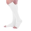 Doc Miller Open Toe Compression Socks, 15-20 mmHg, Toeless Compression Socks Women and Men for Maternity, Shin Splints & Calf Recovery, 1 Pair White Knee High Small Size