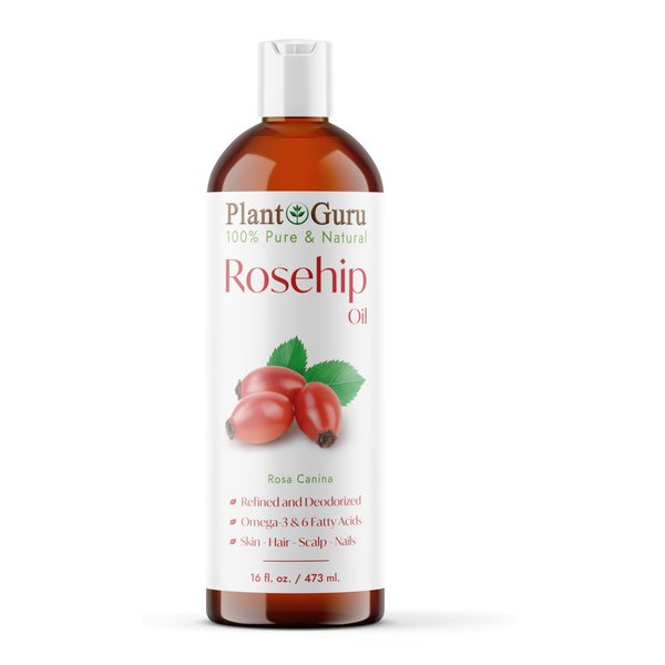 Rosehip Oil 16 oz. Refined and Deodorized 100% Pure Natural - Skin, Body And Face. Great for Hair Growth & More!
