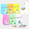 MOAXMOA Llama Party Favor Bags Cactus Gift Bags Mexico Fiesta Goodie Treat Bags Themed Baby Shower Birthday Party Supplies with Stickers Set of 24