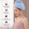 AGKXHDEC 2 Packs Microfiber Towel, Hair Turbans for Wet Hair, Drying Hair Wrap for Women (Blue,Blue)