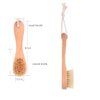 Natural Bristles Wooden Face Cleaning Brush Wood Handle Facial Cleanser Nose Scubber Exfoliating Facial Skin Care Pack of 2
