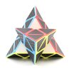 AMAZA 3X3 Pyramid Speed Cube Carbon Fiber Sticker Puzzle Cube 3X3X3 Speed Cube Triangle Magic Cube Puzzle Toy Magic Cube Puzzles