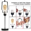 7 8 9 10 inch Lamp Shade Harp Holder,Adjustable Lamp Harp Kit,Fit Both Standard Lamp Rod and E26 Light Base UNO Fitter Adapter,with 2 Shade Attaching Finial Top (Black Color - 1 Set)