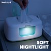 Jool Baby TinyBums Baby Wipe Warmer & Dispenser with LED Changing Light & On/Off Switch (Aqua)