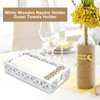 Guest Towel Holder Tray for Bathroom Napkin Holder Modern Disposable Hand Towel Holder Basket White Wooden Napkin Holder for Table Paper Rustic Bathroom Towel Tray Flat Wood Napkin Holder