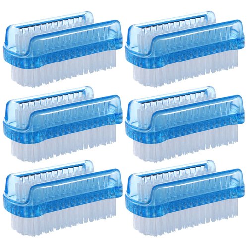 BTYMS 6 Pcs Dual-sided Nail Brush Fingernail Scrub Cleaning Brushes for Toes and Nails Cleaner Hand Scrubbing Cleaning Brushes