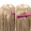 Leinuosen 3 Piece Triple Teasing Comb Rat Tail Comb Tool and Structure Tease Layers Rattail Comb for Women Back Combing Root Teasing Adding Volume Evening Styling (Pink)