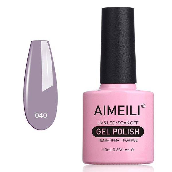 AIMEILI Soak Off U V LED Gel Nail Polish - Cashmere Kind of Gal (040) 10ml