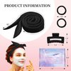 Heatless Curling Rod Headband, Upgraded 60" Extra Long Heatless Curls Headband Soft Hair Curlers to Sleep In Hair Rollers No Heat Curls (Black)