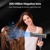 YASHE Hair Dryer with Diffuser, 1400W High-Speed Brushless Motor, 110,000 RPM Fast Drying of All Hair Types, Thermo-Control Negative Ionic Blow Dryer, 4 Temps & 3 Speeds, Lightweight for Home Travel