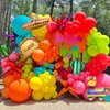138Pcs Mexican Fiesta Balloon Arch Garland Kit Llama Sombrero Taco Cactus Foil Balloons for Mexican Themed Party Cinco De Mayo Taco Coco Birthday Carnival Baby Shower Decorations (Style 1)
