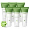 Aloderma Aloe Clearing Gel for Clear Complexion with 90% Organic AloeVera - Moisturizing, Oil Controlling Facial Lotion with Allantoin, Wintergreen Extract - Soothing, Calming Aloe Gel, 6btl x 2.8oz
