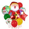 Christmas Balloons Set, Christmas Theme Party Decorations, Santa Claus Balloon, Star Balloons, Merry Christmas Party Supplies, Christmas Printed Round Balloon (B)