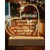 Hiipeenow Grandma Gifts from Grandchildren, Engraved Night Light 15 * 19CM, Valentines Day Birthday Christmas Mothers Day Gifts for Grandma, Nana, Grammy, Grandmother