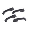 Dilwe 4Pcs RC Car Door Handles, Plastic Simulation Door Handles with Screws for Traxxas -4 D90 Axial SCX10 1/10 RC Crawler Car(Black) Car Model Accessory