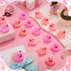 Lenwen 100 Pcs Mini Rubber Ducks 1.57" Rubber Ducks Bulk Baby Shower Party Favors Squeak & Float Duckies Pool Bath Toys for Kids Boys Girls Birthday Gifts Classroom Carnival Prizes(Pink, Rose Red)
