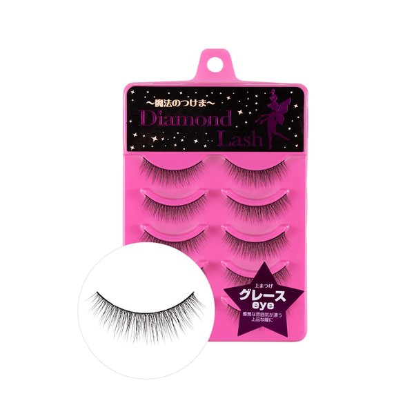 Diamond Lash Pink diamond series 5 pairs false eyelashes Natural handmade Japanese Shibuya SBY brand (Diamond lash pink diamond series grace eye)