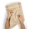 American Soft Linen Luxury Hand Towels for Bathroom, 100% Cotton Turkish 4 Piece Hand Towel Set, 600 GSM Hand Face Towels for Kitchen, Beige Hand Towels