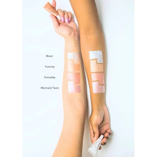 M2U NYC Liquid Highlighter Makeup, Luminizer Pearl, Shimmer And Shine, Ultra-Smooth Radiant Illuminator For Face Cheekbone Body Glow Illuminating (Pearl-Moon)