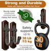 TESLYAR Gun Rack Wall Mount Hold Up Displays Horizontal Gun Rack and Shotgun Hooks Store Rifle Shotgun Bow Real Hardwood Hanger Brown