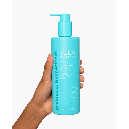 TULA Skin Care Cult Classic Purifying Face Cleanser - Jumbo, Gentle and Effective Face Wash, Makeup Remover, Nourishing and Hydrating, 11.8 oz.
