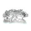 EVER FAITH Women's Austrian Crystal Art Deco Floral Leaf Hair Barrette Clip Green Silver-Tone
