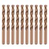 HSS Cobalt Drill Bit Set 9/64 Inch 10Pcs M35 Co Twist Jobber Length Steel Metal Drill Bits