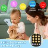 GUIGUZHJ Baby TV Remote Control Toy, Teether Toys for Baby 6-24 Months, Infant Music Toy with Sound, Melody and 3 Language English/French/Spanish, Early Development Toys for Toddlers 6 12 18 Month