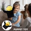 LOGOFUN Crow Hand Puppet Plush Bird Glove Puppet Cartoon Animal Pretend Play Storytelling Party Interactive Toys for Kids