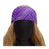 SAE99 Paisley Print Headband, Head Wrap, Soft Stretchy Headband, Sport Yoga Headband, Fits All (Purple)