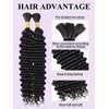 Human Braiding Hair Deep Wave Bulk Human Hair for Braiding 1 Bundle 100g 18 Inch No Weft 10A Brazilian Virgin Curly Human Hair Extensions for Boho Braids Wet and Wavy Human Hair Braiding Hair