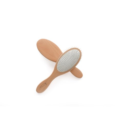 Luxury Detangling Hair Brush- Premium metal bristles for wet/dry use. Hair Extension and Wig safe-Safe for all Hair types- for Women, Men and Kids-gently massages the scalp for soft shiney hair.