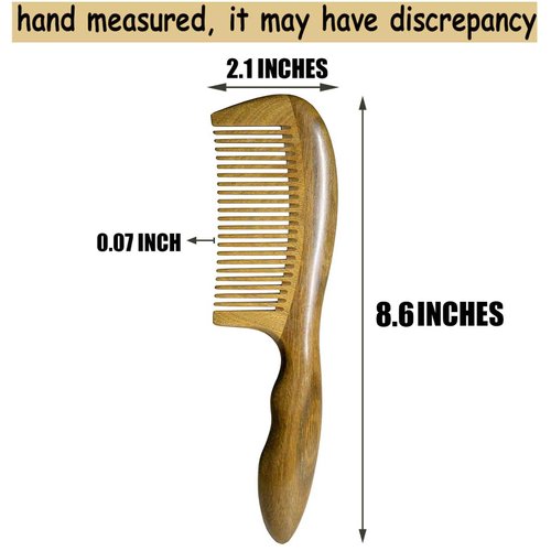 Hair Comb Moreinday Wooden Comb Anti-static Wood Comb Green Sandalwood Comb Medium Tooth Comb for Women Men