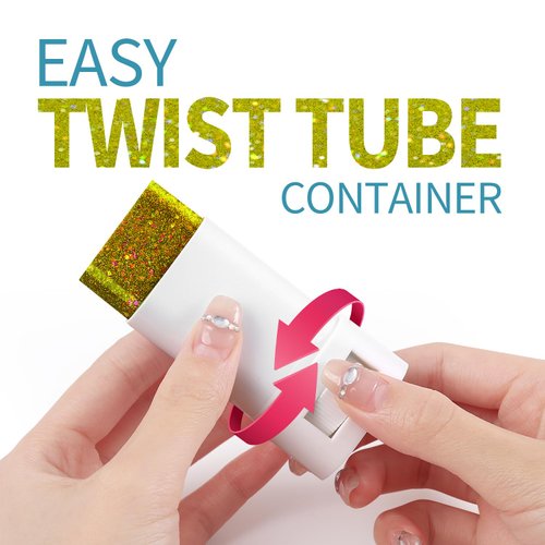 UCANBE Gold Body Glitter, Face Glitter Stick for Singer Concerts Music Festival, Chunky Glitter Makeup Rave Accessories for Body Face Hair Eyes Lip, Sparkling Mermaid Sequins for Women