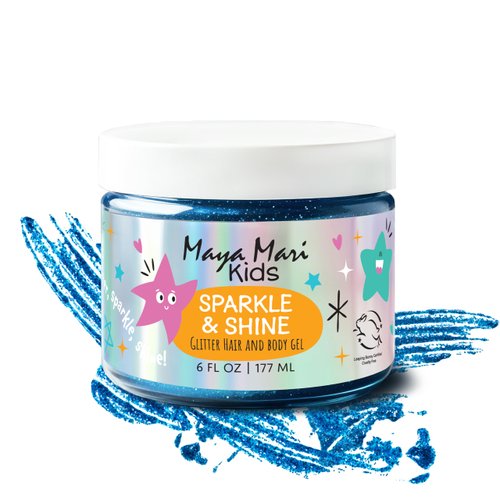 Maya Mari Kids Sparkle & Shine Glitter Hair and Body Gel, Sulfate, Paraben & Cruelty-Free, Made in The USA, Makeup Accessories, Fun for All Ages, Teens and Tweens, Boys and Girls, 6 oz