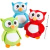 Plush Owl Stuffed Animal Toys - 12 Pieces in Assorted Colors - Soft Plush