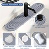 Kitchen Faucet Absorbent Mat - Instant Dry, Non Slip, Prevents Moisture Buildup, Diatomaceous Earth Splash Guard for Kitchen Sink Bathroom Counter[Light Grey, 17.7*3.9inch]