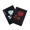 Joyoldelf Waterproof Playing Cards with Unique Pattern & Flower Backing - Cool Black PVC Flexible Classic Magic Poker Tricks Tool
