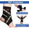 Sinvic Ankle Brace, 2PCS Ankle Braces for Men & Women, Adjustable Compression Ankle Wrap Support for Ankle Protection, Breathable & Comfortable, Ankle Support Brace for Sprains