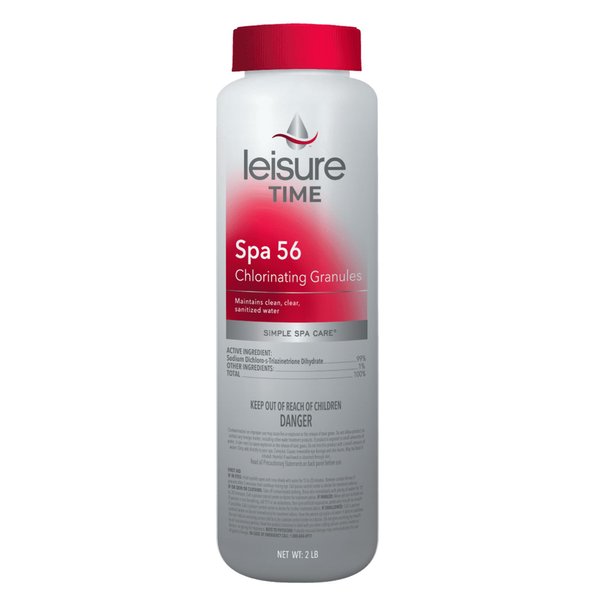 Leisure Time 22337A Spa 56 Chlorinating Granules, Bucket for Crystal Clear Water Maintenance, 2lbs